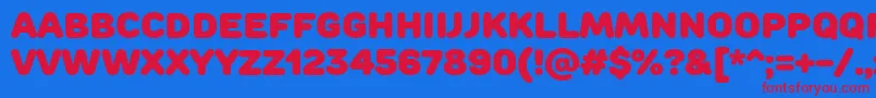 RoundsBlack Font – Red Fonts on Blue Background