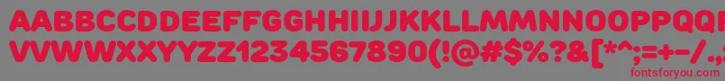 RoundsBlack Font – Red Fonts on Gray Background