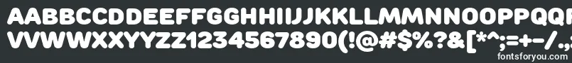RoundsBlack-fontti – valkoiset fontit mustalla taustalla
