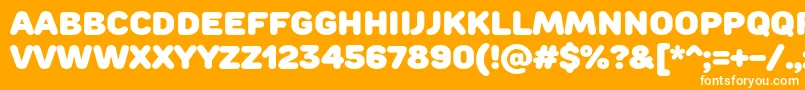 RoundsBlack Font – White Fonts on Orange Background