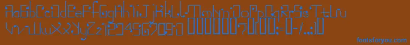 Torn-fontti – siniset fontit ruskealla taustalla