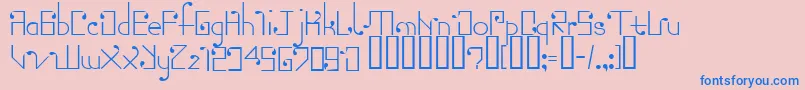 Torn Font – Blue Fonts on Pink Background