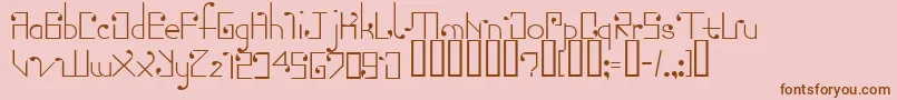 Torn Font – Brown Fonts on Pink Background