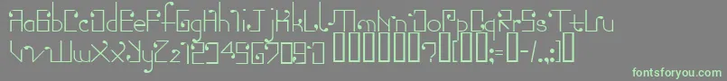 Torn-Schriftart – Grüne Schriften auf grauem Hintergrund
