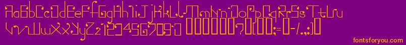 Torn Font – Orange Fonts on Purple Background