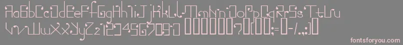 フォントTorn – 灰色の背景にピンクのフォント