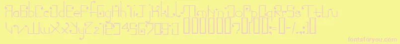 Torn-fontti – vaaleanpunaiset fontit keltaisella taustalla