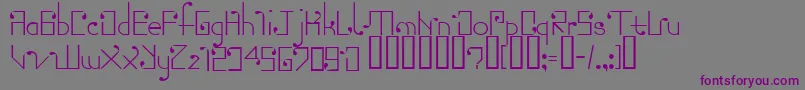 Torn Font – Purple Fonts on Gray Background