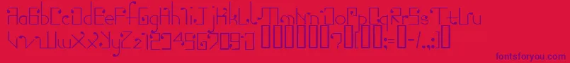Fonte Torn – fontes roxas em um fundo vermelho