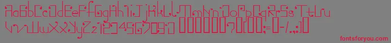 Torn Font – Red Fonts on Gray Background