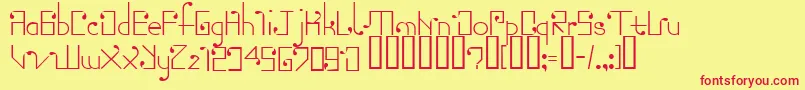 Torn Font – Red Fonts on Yellow Background