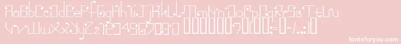 Torn Font – White Fonts on Pink Background