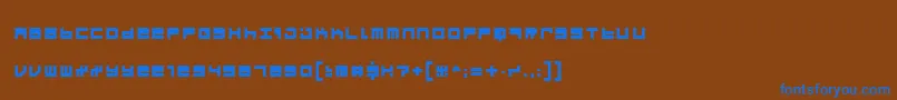 Micro Font – Blue Fonts on Brown Background