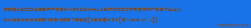 Micro Font – Brown Fonts on Blue Background