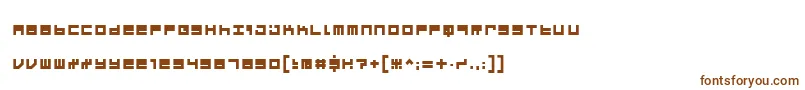Шрифт Micro – коричневые шрифты на белом фоне