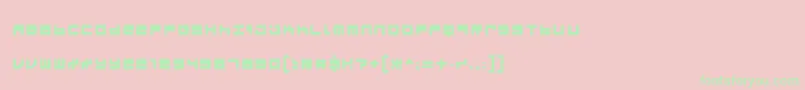 Micro Font – Green Fonts on Pink Background