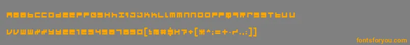 Micro Font – Orange Fonts on Gray Background