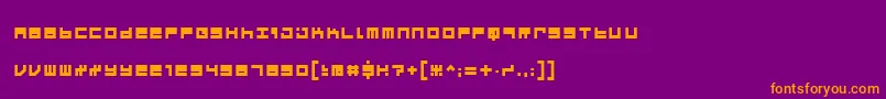 Czcionka Micro – pomarańczowe czcionki na fioletowym tle