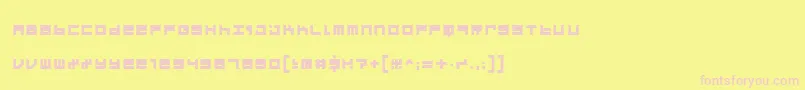 Micro Font – Pink Fonts on Yellow Background