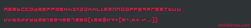 Micro Font – Red Fonts on Black Background