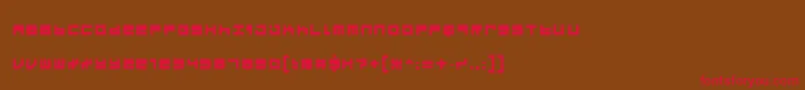 Micro Font – Red Fonts on Brown Background