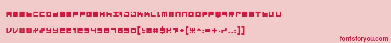 Micro Font – Red Fonts on Pink Background