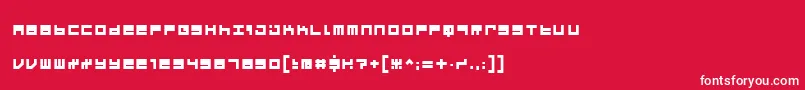 フォントMicro – 赤い背景に白い文字