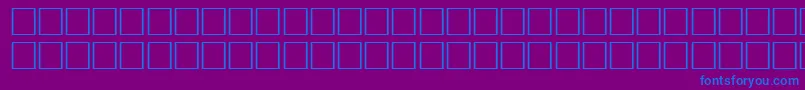フォントNaughtyRegular – 紫色の背景に青い文字