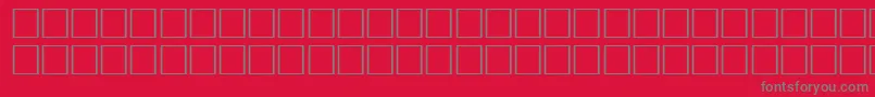 NaughtyRegular-fontti – harmaat kirjasimet punaisella taustalla