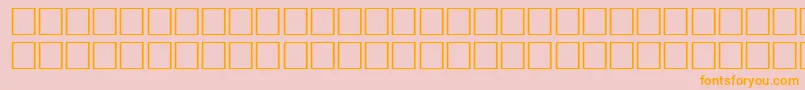 Fonte NaughtyRegular – fontes laranjas em um fundo rosa