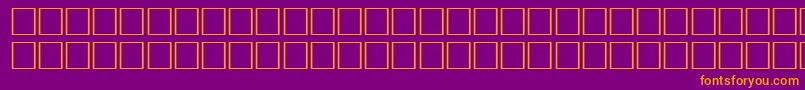 フォントNaughtyRegular – 紫色の背景にオレンジのフォント