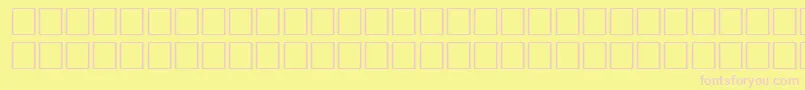 Fonte NaughtyRegular – fontes rosa em um fundo amarelo