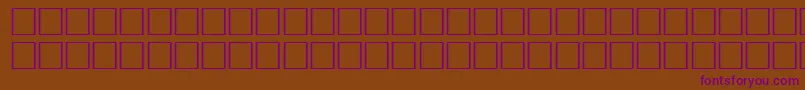 フォントNaughtyRegular – 紫色のフォント、茶色の背景