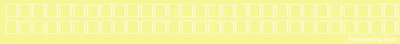 Czcionka NaughtyRegular – białe czcionki na żółtym tle