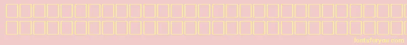 Fonte NaughtyRegular – fontes amarelas em um fundo rosa