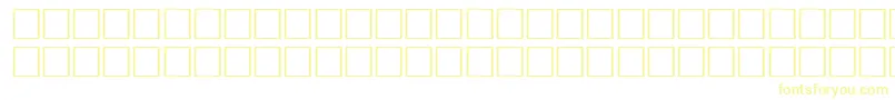 Fonte NaughtyRegular – fontes amarelas em um fundo branco