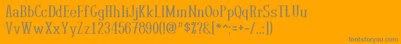 Rutan Font – Gray Fonts on Orange Background