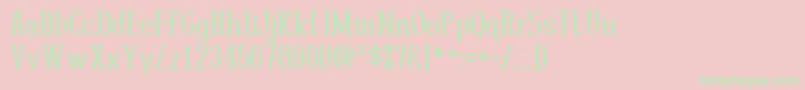 Rutan Font – Green Fonts on Pink Background