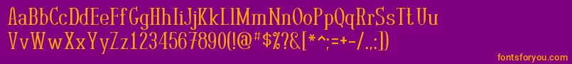 Rutan Font – Orange Fonts on Purple Background