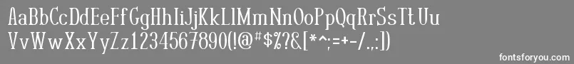 フォントRutan – 灰色の背景に白い文字