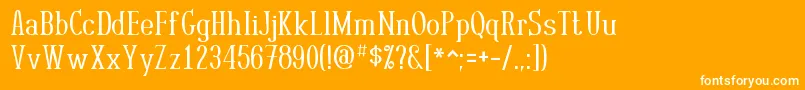 Rutan Font – White Fonts on Orange Background