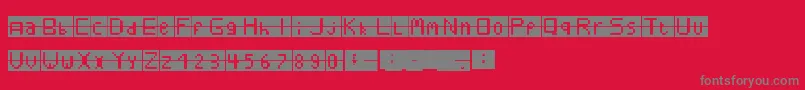 Buble Font – Gray Fonts on Red Background