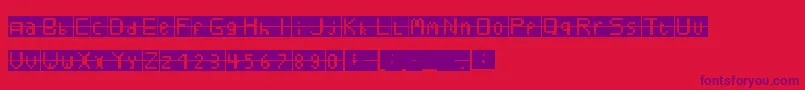 Buble Font – Purple Fonts on Red Background