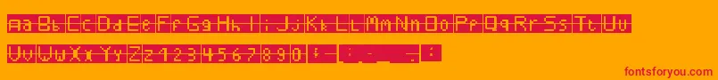 Buble Font – Red Fonts on Orange Background