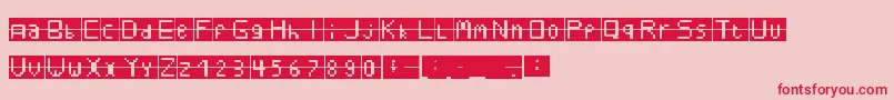 Buble Font – Red Fonts on Pink Background