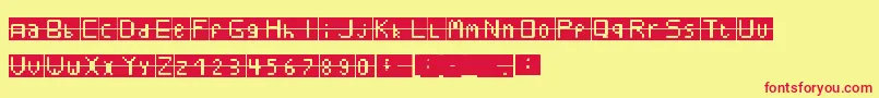 Buble Font – Red Fonts on Yellow Background