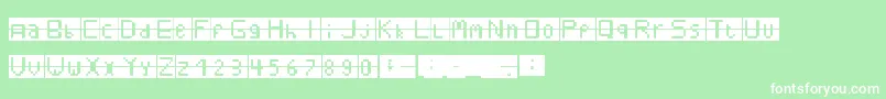 Buble Font – White Fonts on Green Background