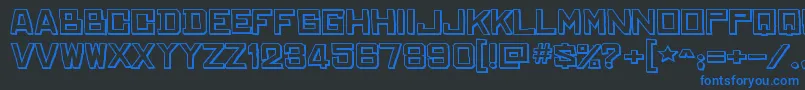 ChineserockswshRegular Font – Blue Fonts on Black Background