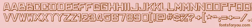 ChineserockswshRegular Font – Brown Fonts on Pink Background