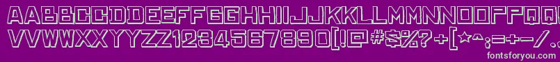 ChineserockswshRegular Font – Green Fonts on Purple Background